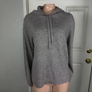 NADAAM Women's Sweater M 100% Cashmere L/S Hooded Hoodie Knit Hood WW12